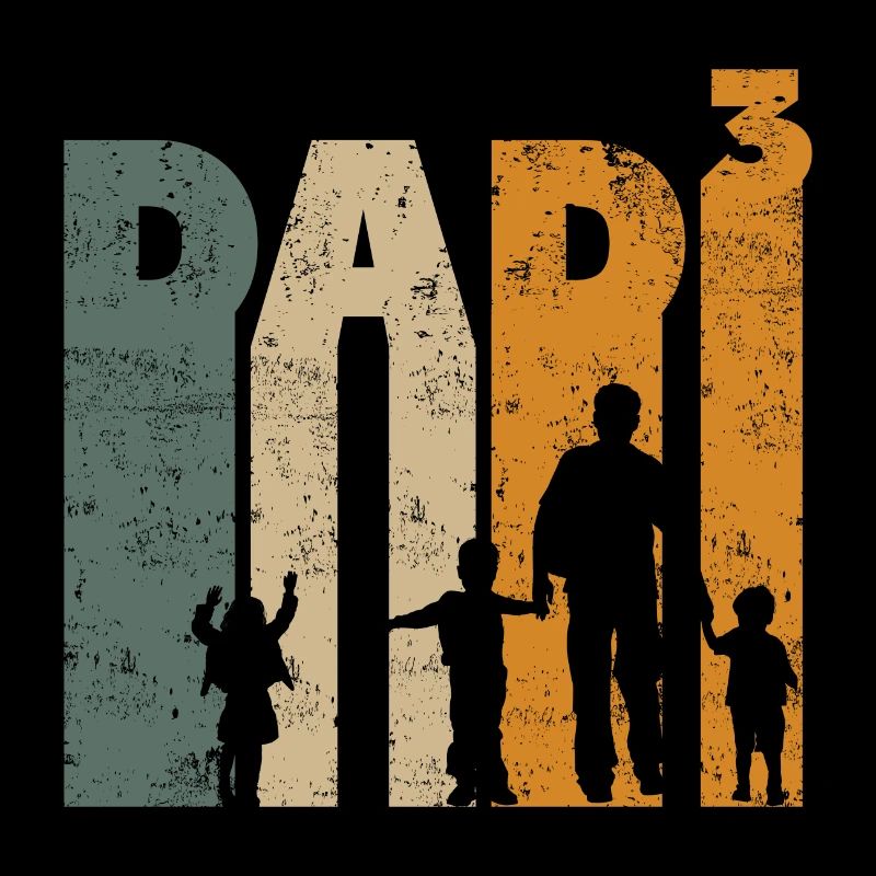 Dad Dad 3 Third Child Baby Retro Vintage
