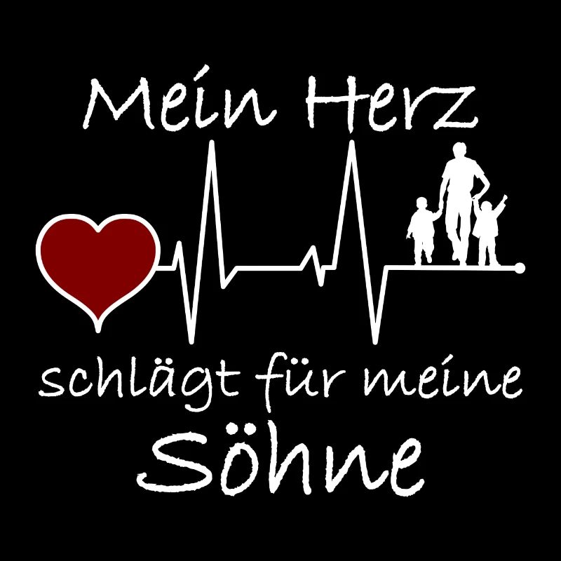Papa und 2 Söhne Herzschlag