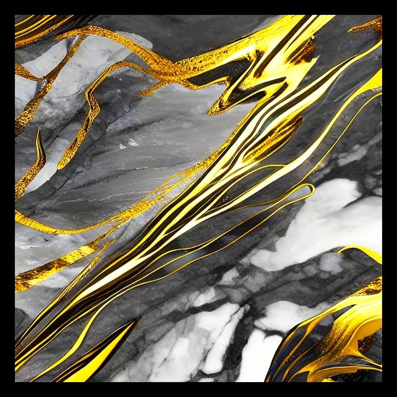 Marbre Texture Or Noir