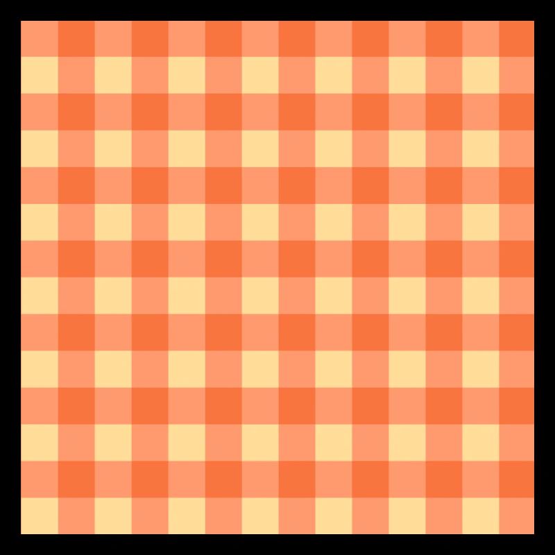Retro 70's Buffalo Plaid Pattern in Orange Yellow