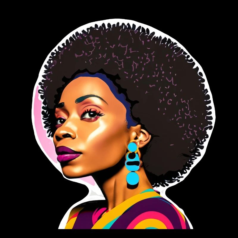 Black woman with afro