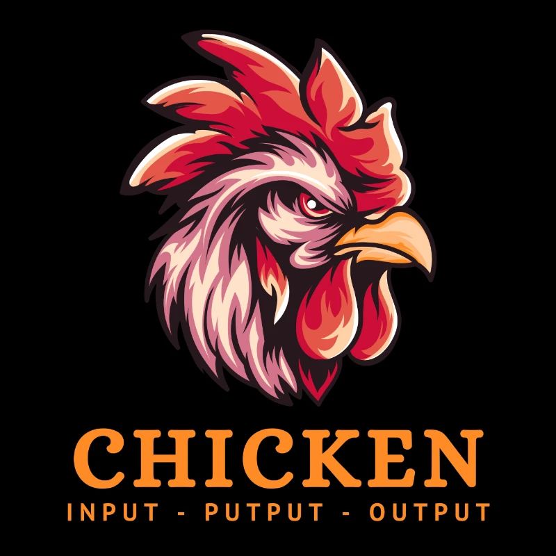 Cartoon Chicken - input putput output