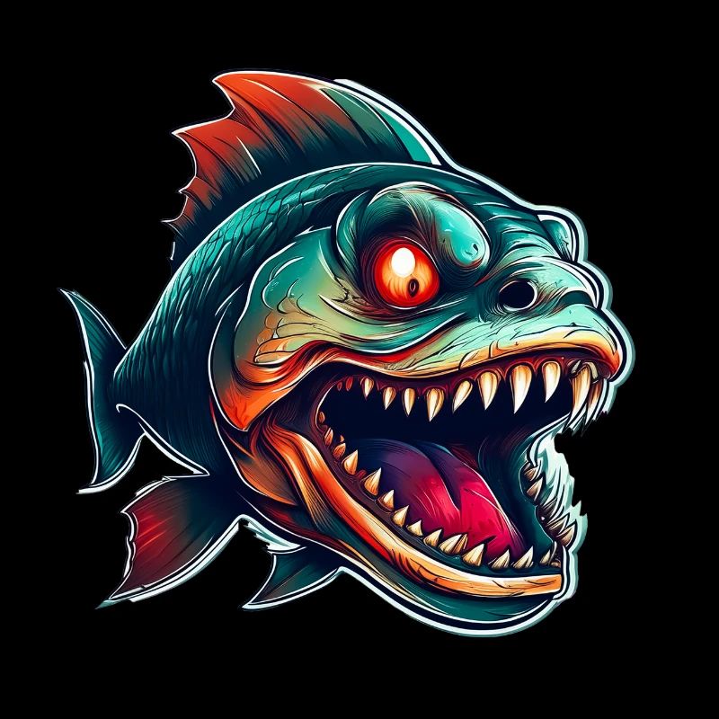 piranha angry combative motivational sport