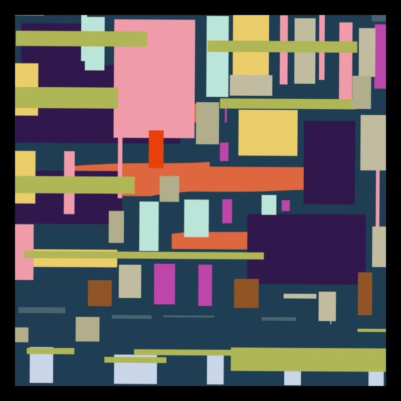 Four-necks with pattern with background in green.