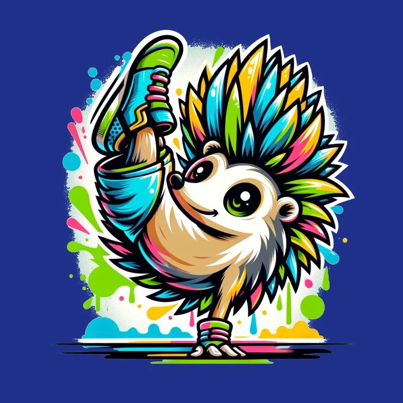 Cool Hedgehog Breakdance Dancing