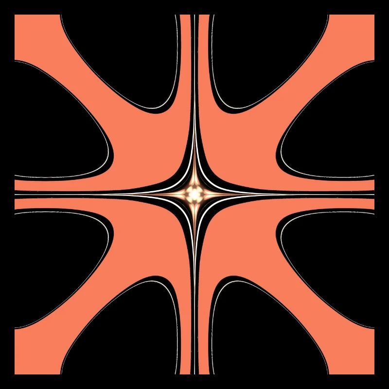 Abstract with a white pattern in the middle