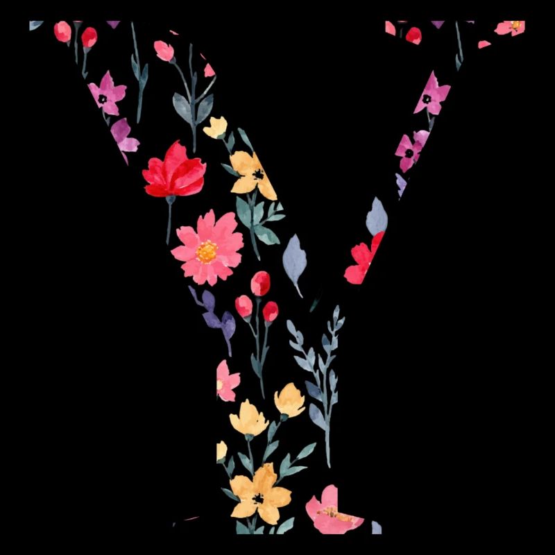 Personalized floral letter y - gift idea