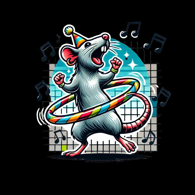 Rat chantant avec danse du cerceau