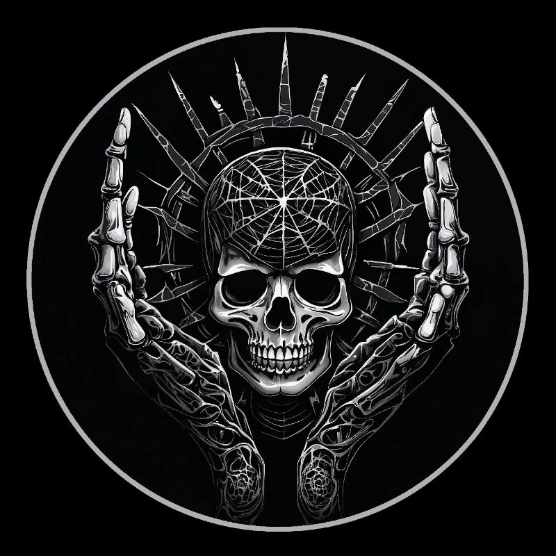 Decorative Skull with Pentagram