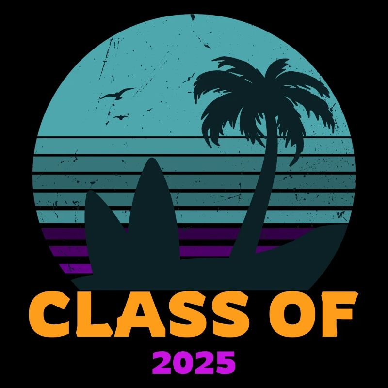 Classe de 2025 ciel bleu coucher de soleil