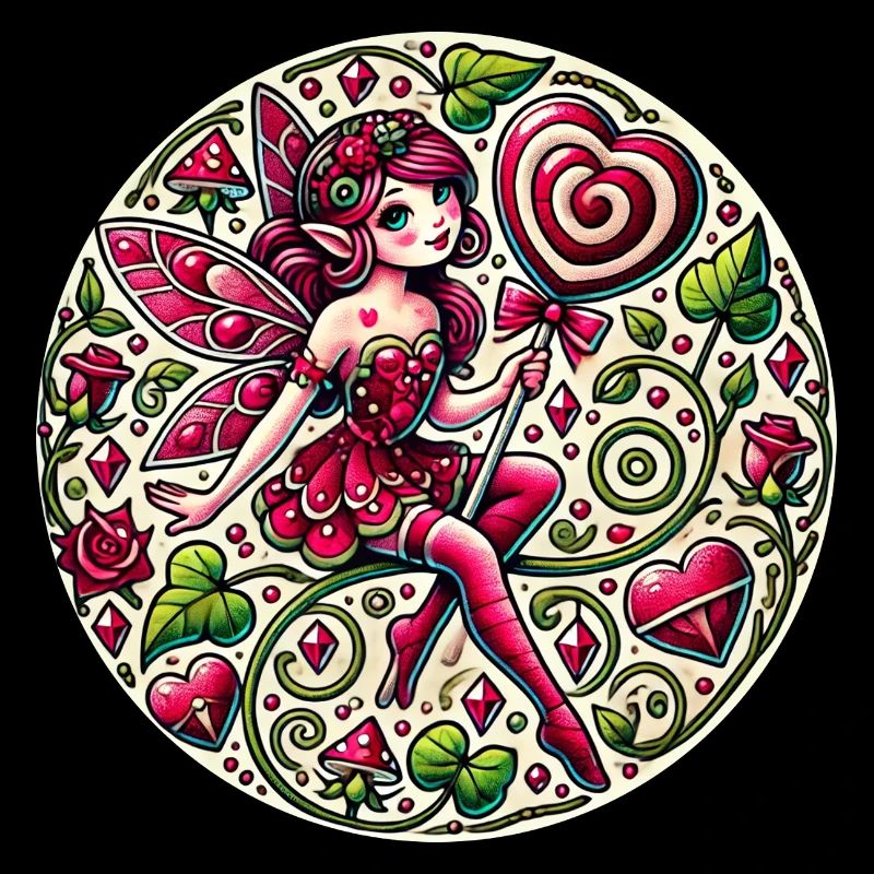 Fée de la Saint-Valentin Fées de la canne de bonbon