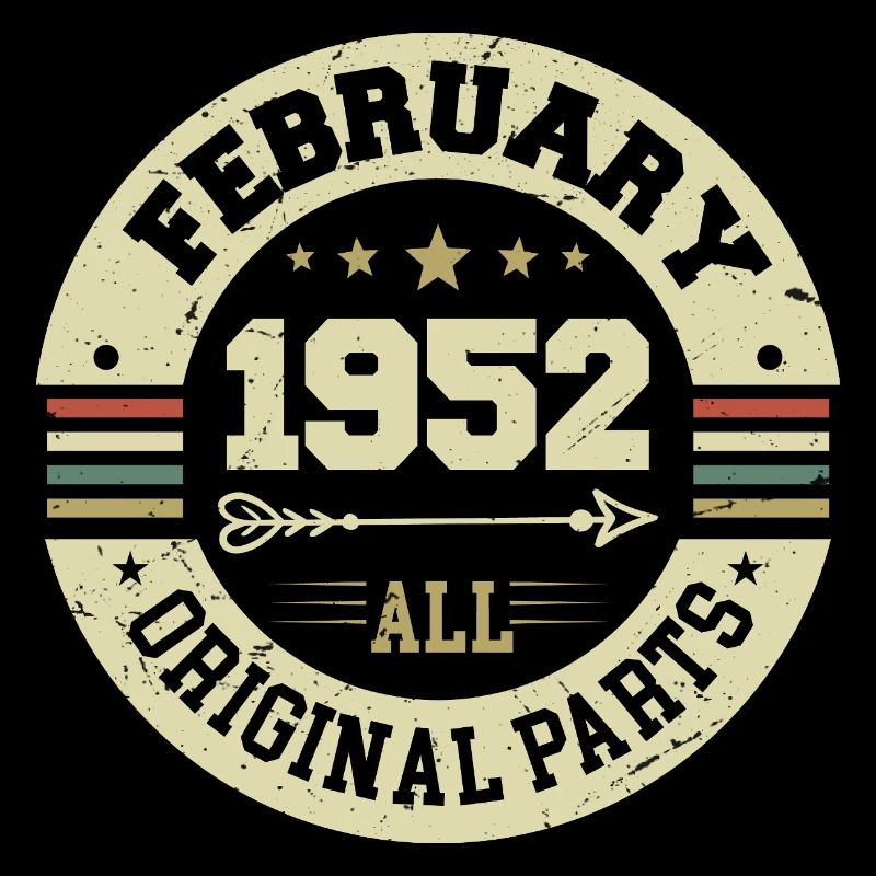 Février 1952 Vintage Cadeau d’anniversaire 1952