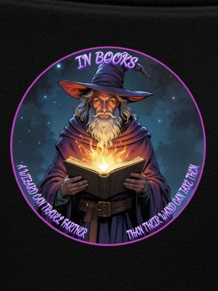 Wizard reads book