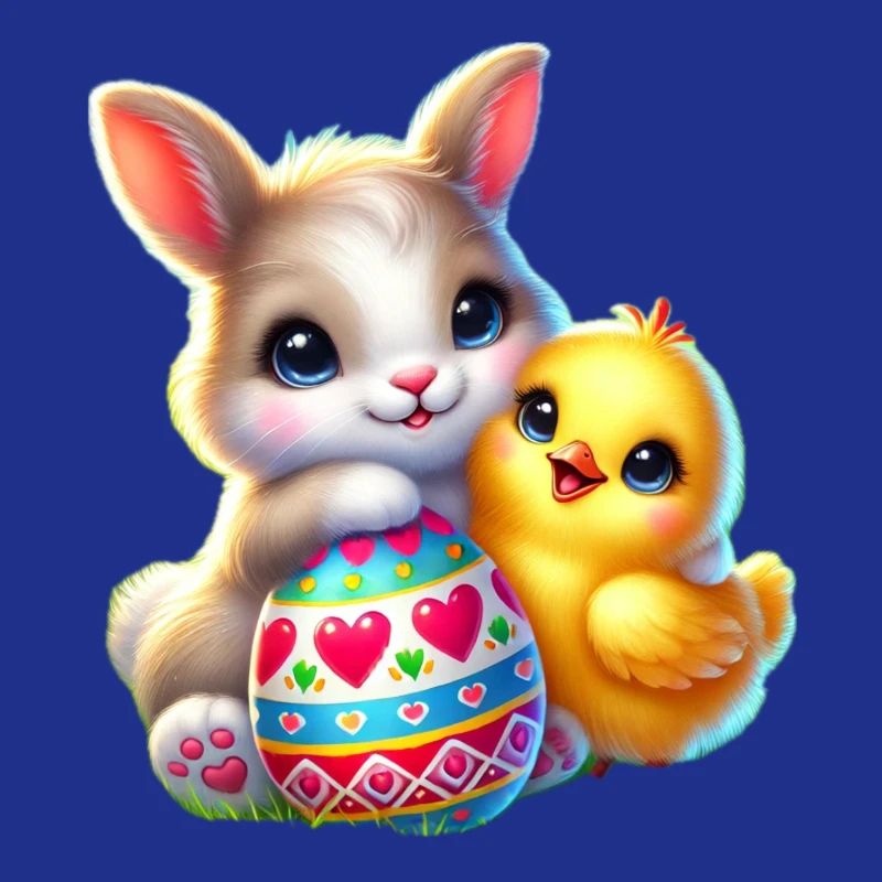 Oeuf de poussin de lapin de Pâques