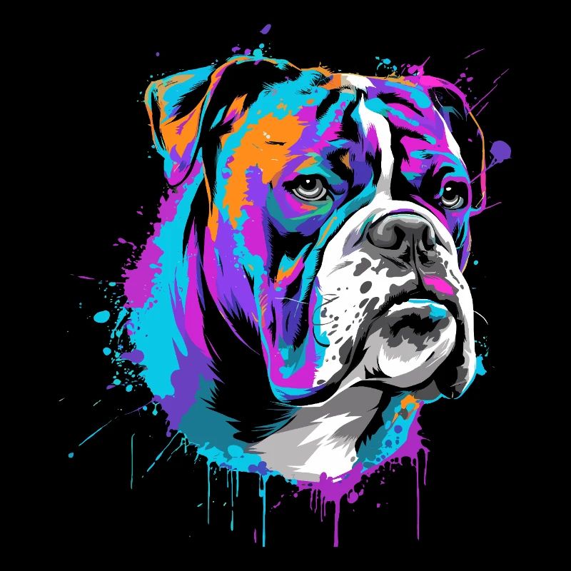 Splash Art Boxer Dog Owner Gift