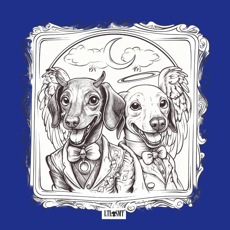 Devil vs. Angel Dachshund