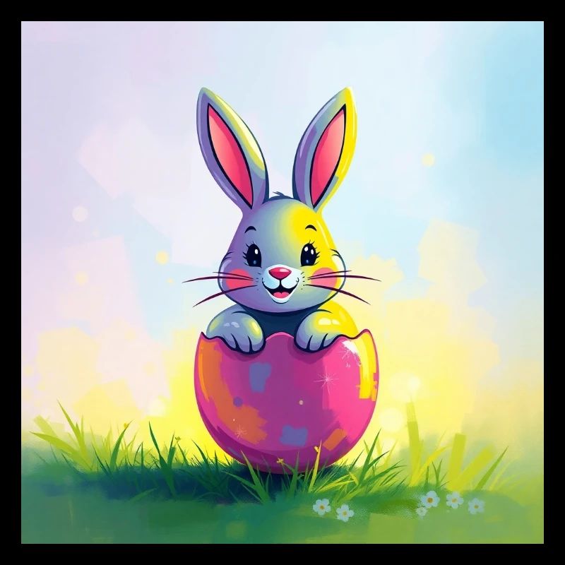 Ostern und süßer Hase