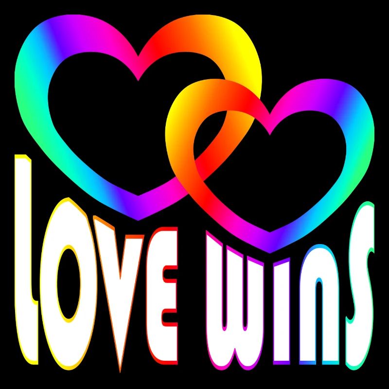 Regenbogen bunte Herzen - Liebe gewinnt