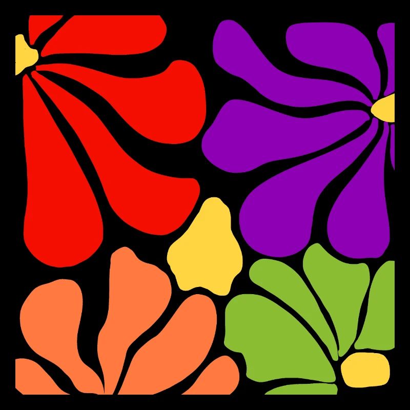 Explosion Florale - Design Coloré et Dynamique