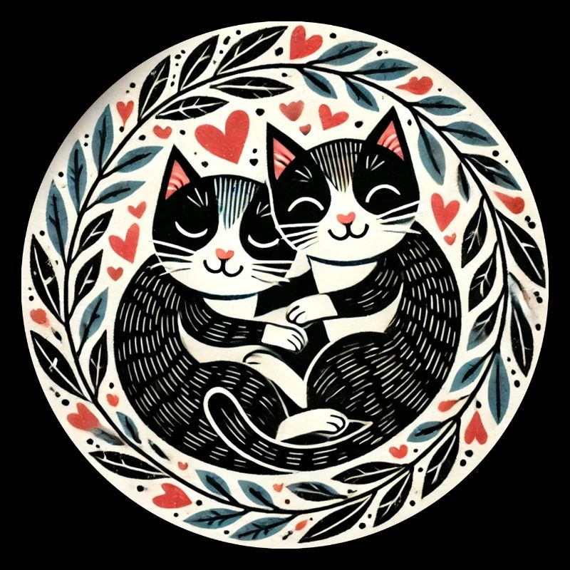 Tuxedo Cat Love