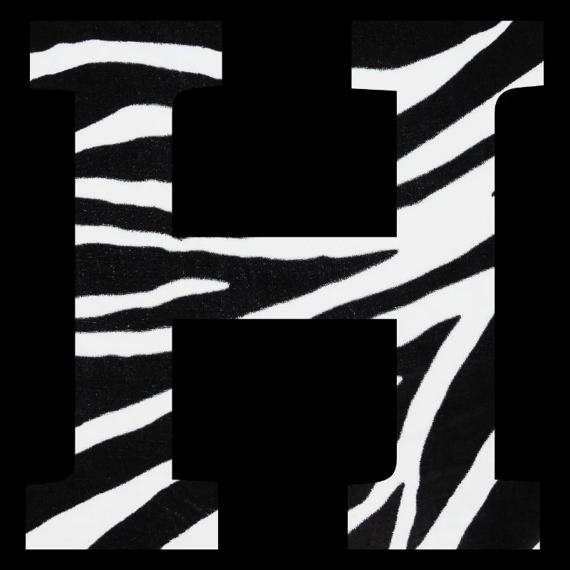 Letter h zebra