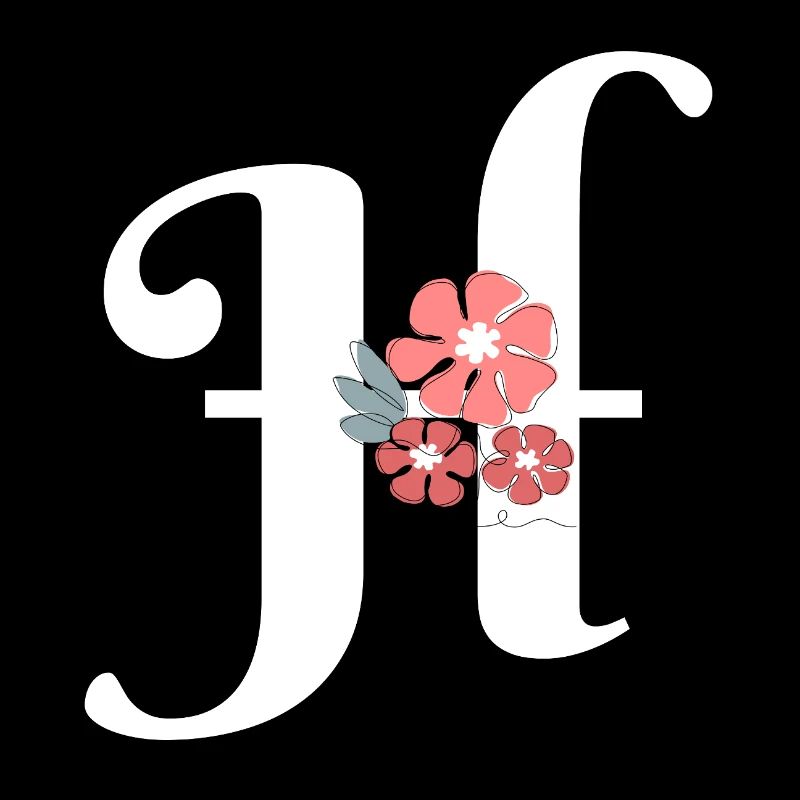Letter h Minimalist Flowers