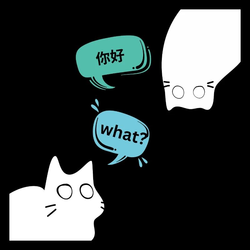 Katzen, die Englisch und Chinesisch sprechen