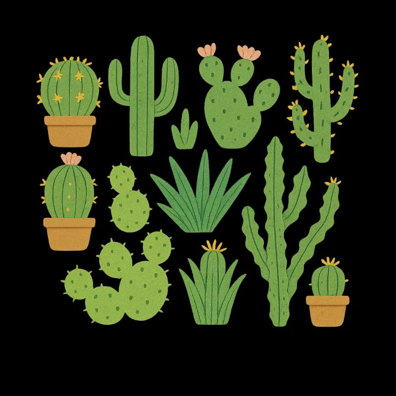 Différents types de cactus