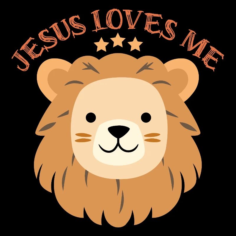Jésus m’aime mignon lion chrétien