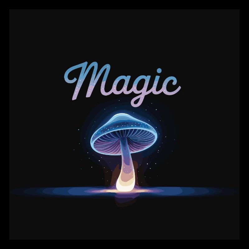 Magic mushroom in starlight