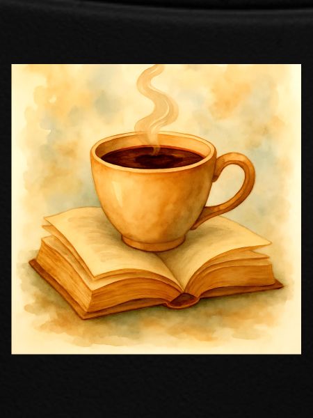 Book and coffee