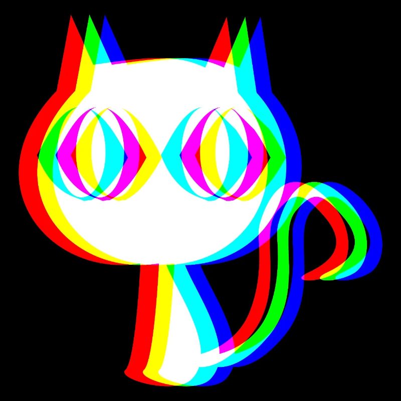 EDM Katze Rave style Glitch style