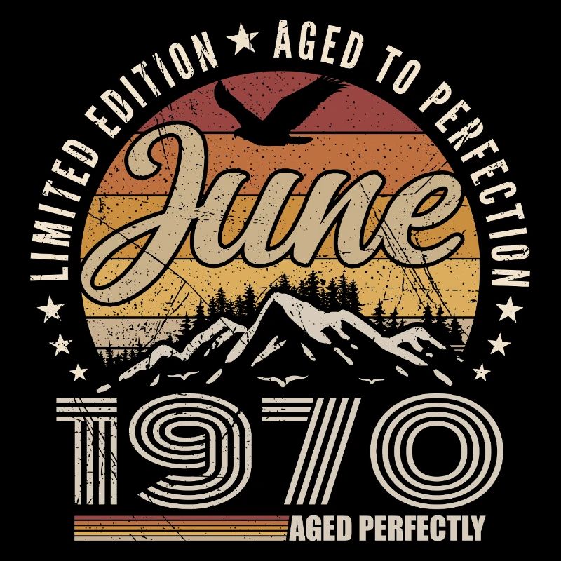 June 1970 55th Anniversary Gift June 1970 Retro
