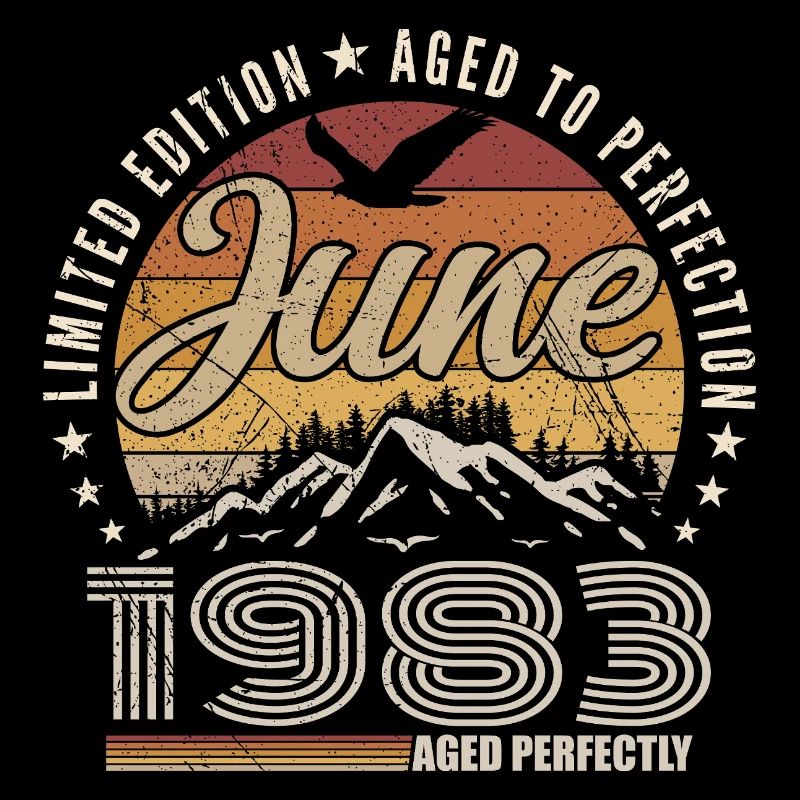 Juin 1983 Cadeau 42e Anniversaire juin 1983 Retro
