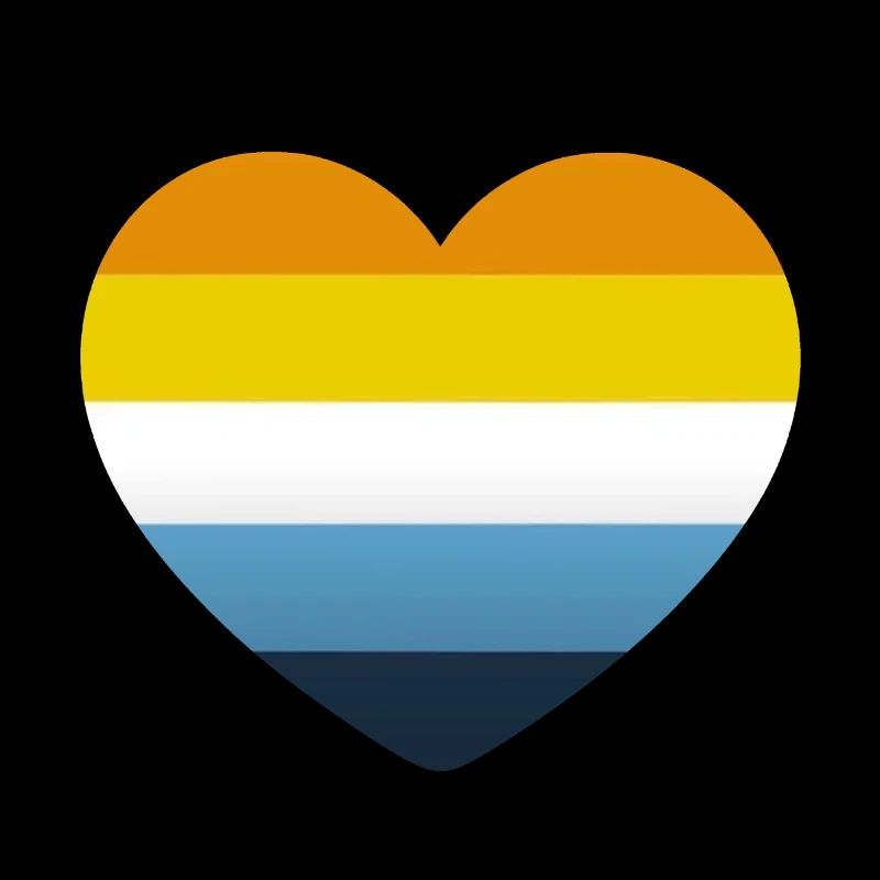 Cœur aux couleurs du drapeau AroAce