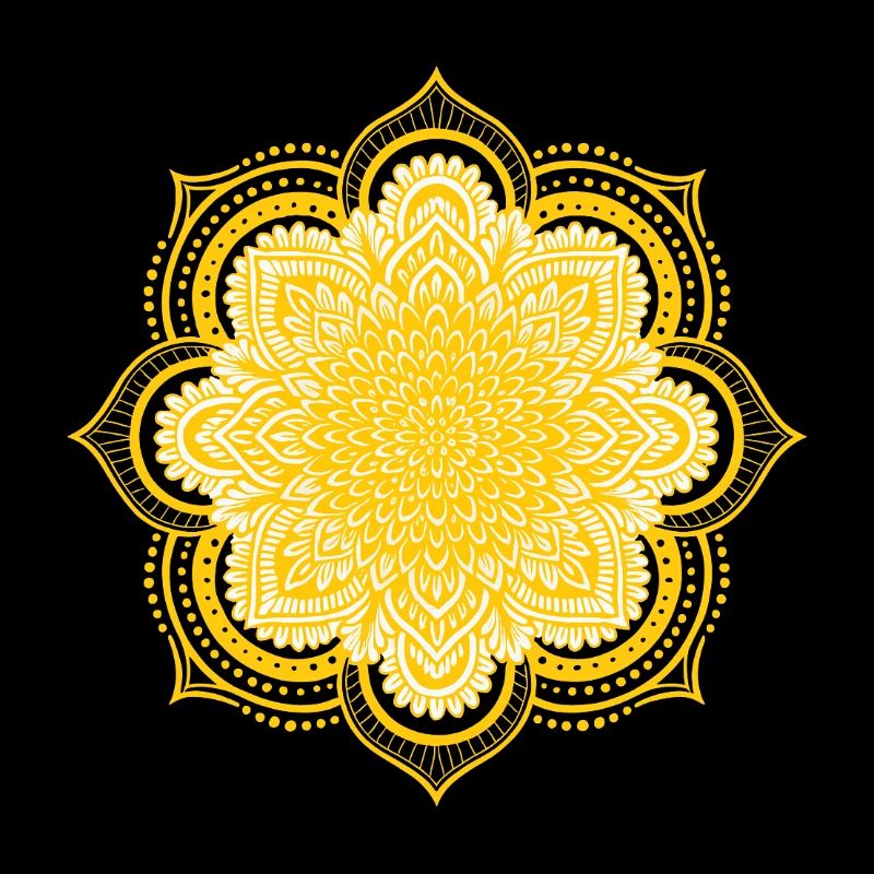 Mandala Gelb Sonne