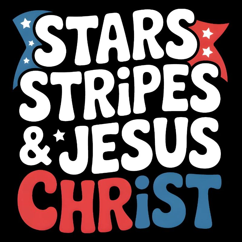 Amerikanischer Gläubiger Christ July 4th Jesus