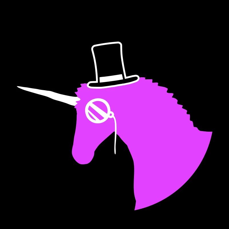 Licorne Sir Gentleman Mr. Rich Monocle Chapeau haut de forme