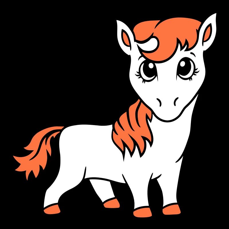 Pferd Süß Pony Fohlen Pferdemädchen Niedlich Comic