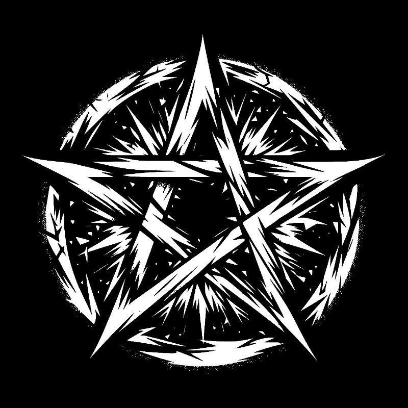 Zerrissenes Pentagramm Okkultes Zeichen