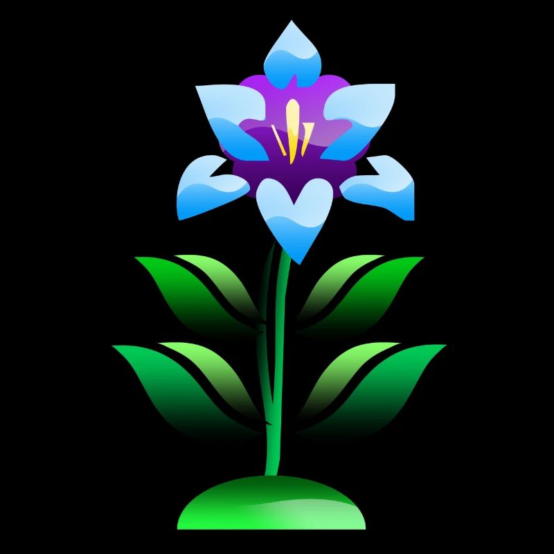 Fleur pourpre et bleue