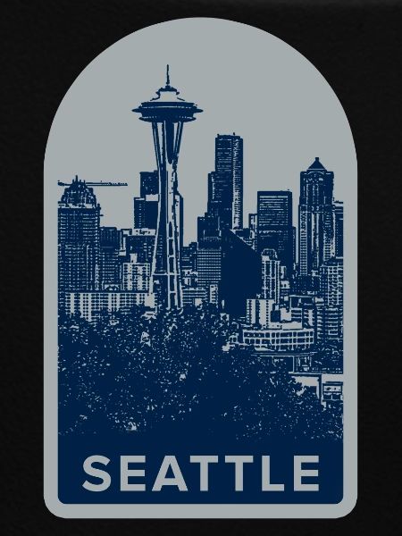 Seattle Skyline Badge