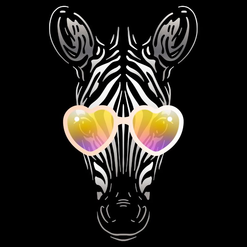 Zebra mit Sonnenbrille