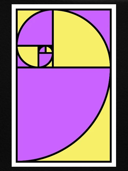 Golden ratio spiral