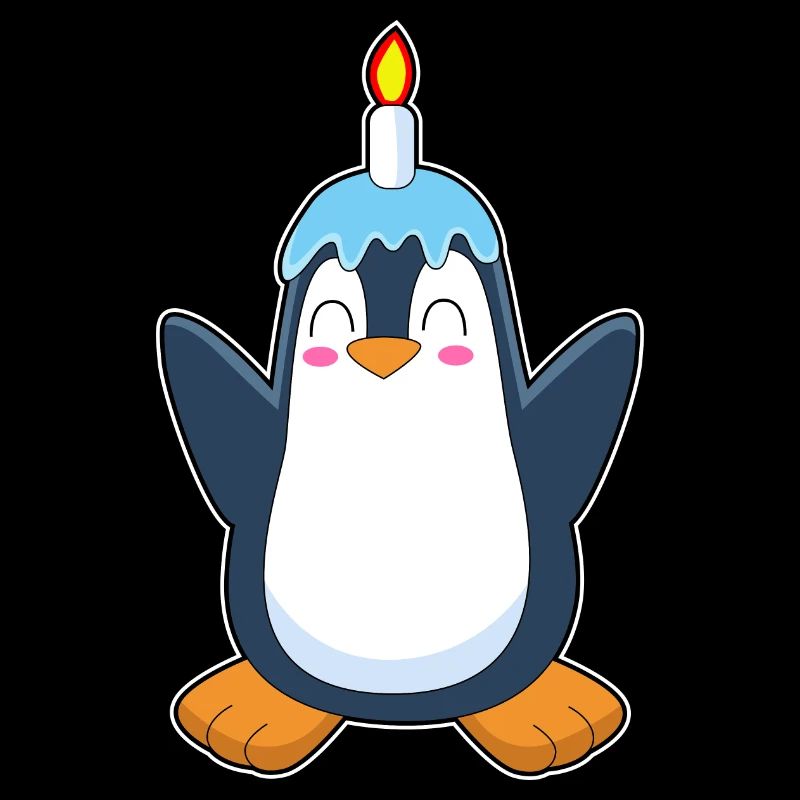 Bougie d’anniversaire Pingouin