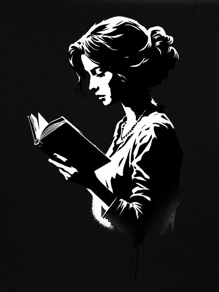 Frau liest ein Buch