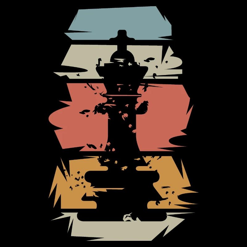 Icône d’illustration vintage de jeu de roi d’échecs rétro