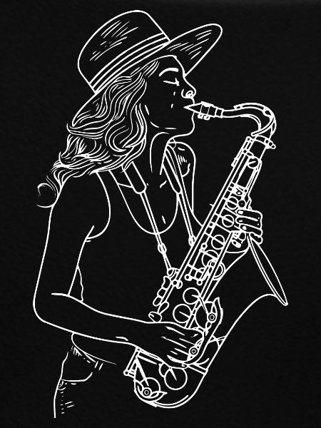 Saxophonist Drawing