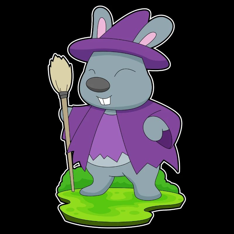 Hase Halloween Hexe