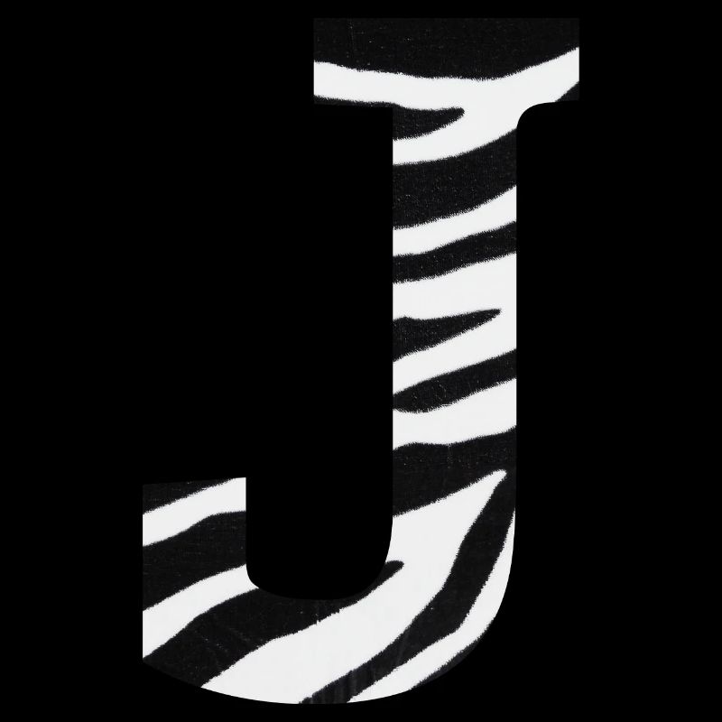 Letter j zebra